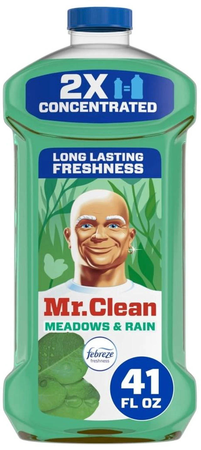 Main image of Mr. Clean 2X Concentrated Multi Surface, All Purpose Cleaner, Febreze Meadows & Rain Scent, 41 fl oz