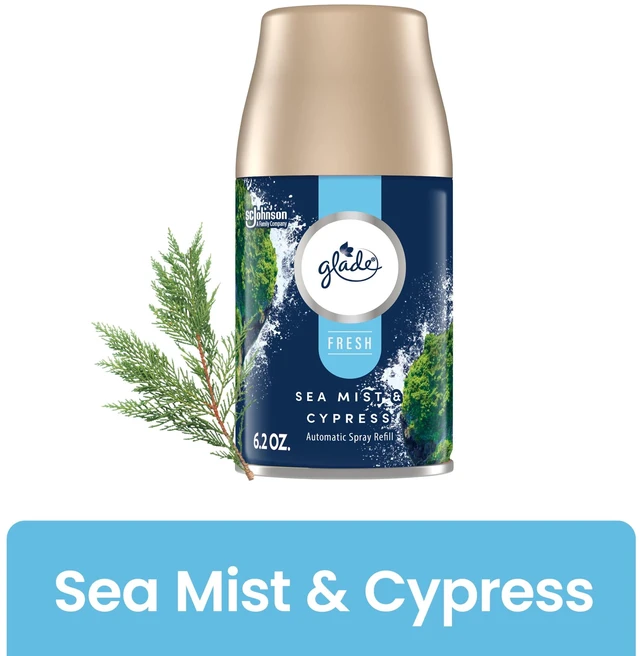 Main image of Glade Automatic Spray Air Freshener Refills, Sea Mist & Cypress, Fresh Collection, 6.2 oz