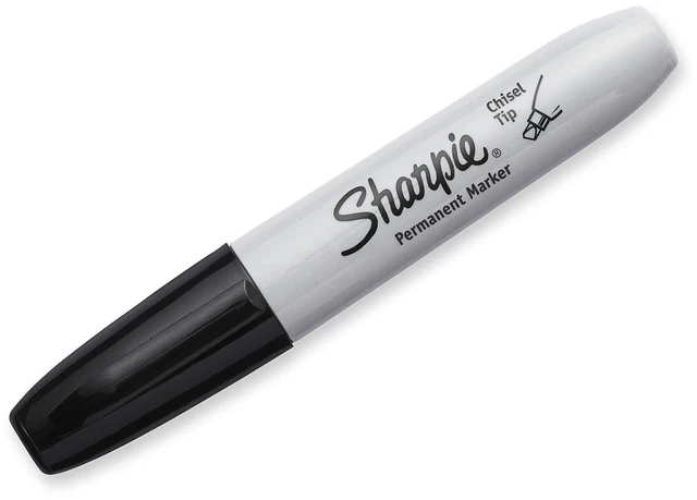 Alt view image 5 of 6 - Sharpie Permanent Markers, Chisel Tip, Black, 4 Count