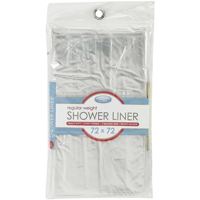 Alt view image 2 of 5 - Bath Bliss PVC Shower Liner in Clear