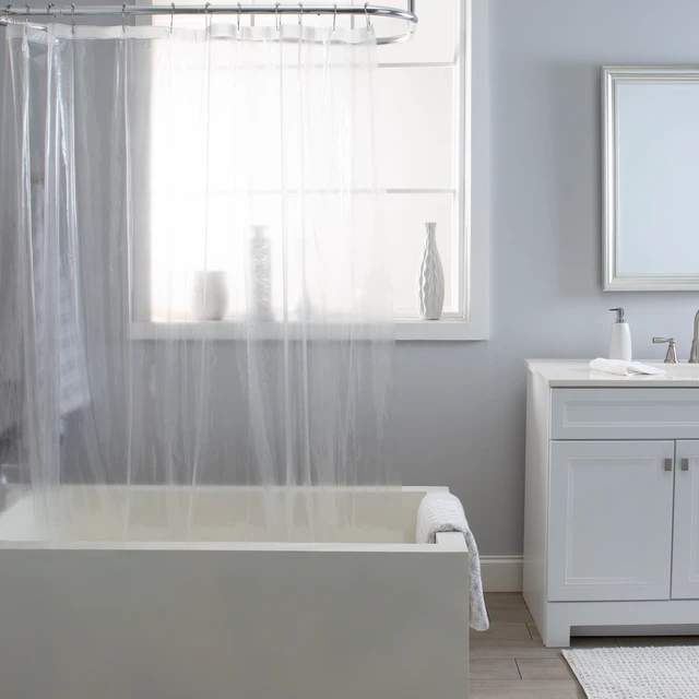 Alt view image 3 of 5 - Bath Bliss PVC Shower Liner in Clear