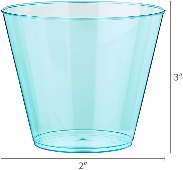 Alt view image 5 of 5 - Way To Celebrate Disposable Plastic Cups, Blue, 8.79 fl oz, 24 Count