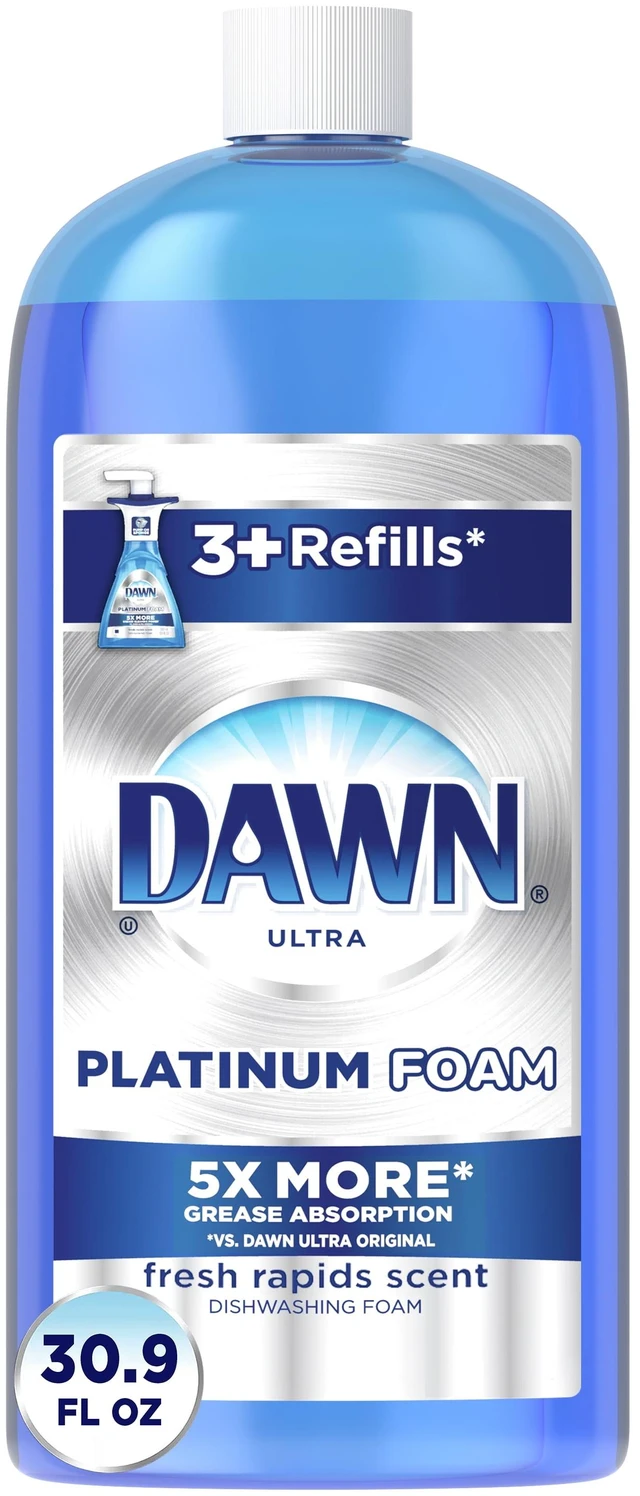 Main image of Dawn Direct Foam Dish Soap, Dishwashing Liquid, Grease Removal, Fresh Rain, 915 mL
