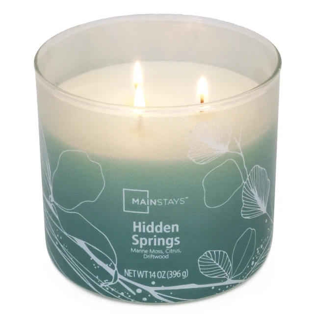 Alt view image 4 of 6 - Mainstays 3-Wick Ombre Wrap Hidden Springs Candle, 14-Ounce