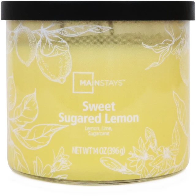 Alt view image 3 of 6 - Mainstays Sweet Sugar Lemon 3-Wick Ombre Wrap Candle, 14 Ounce