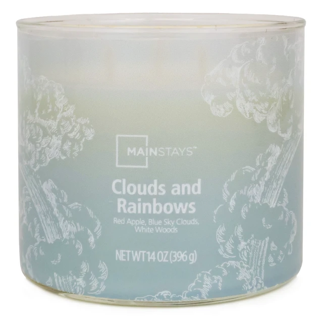 Alt view image 2 of 6 - Mainstays 3-Wick Clouds & Rainbows Scented Jar Candle, 14 oz