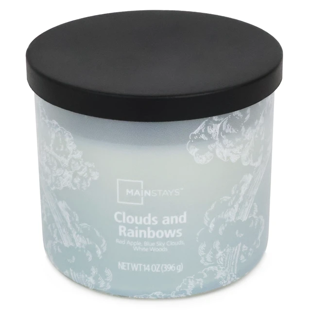 Alt view image 5 of 6 - Mainstays 3-Wick Clouds & Rainbows Scented Jar Candle, 14 oz