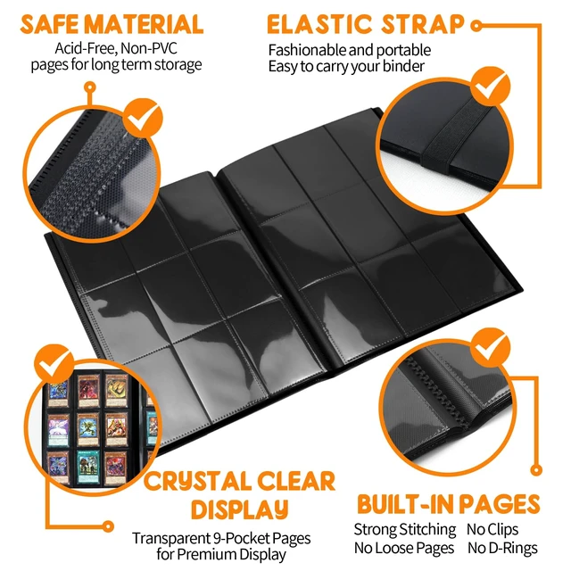 Alt view image 2 of 7 - Trading Card Binder 9 Pocket, 360 Card Binder with Side-Loading Sleeves