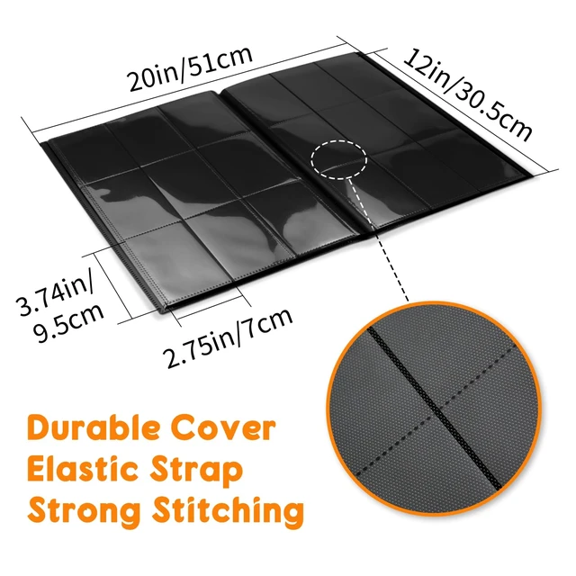 Alt view image 7 of 7 - Trading Card Binder 9 Pocket, 360 Card Binder with Side-Loading Sleeves