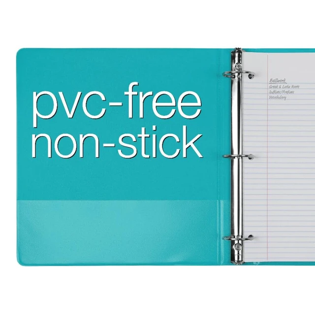 Alt view image 2 of 6 - Cardinal 3 Ring Binders, Binders for School and Office, Durable 1.5 Inch, Round Rings, Holds 350 Sheets, ClearVue Presentation View, Non-Stick, Assorted Bright Colors, 4 Pack (79553)