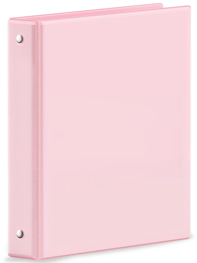 Main image of SUNEE 3 Ring Binder 1 Inch Pink 1 Pack, Holds 175 Sheets of Letter Paper, Clear View 1" Three Ring PVC-Free (Fit 8.5x11 Inches) for School or Office Supplies