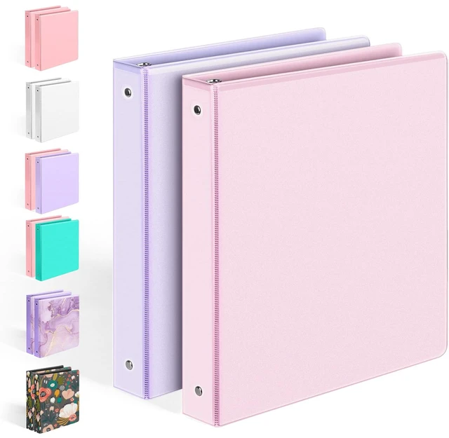 Main image of Sooez 2 Pack BinderX Extra Durable 3 Ring Binder, 1 Inch Binder Round Rings