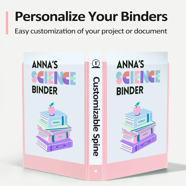 Alt view image 5 of 7 - Sooez 2 Pack BinderX Extra Durable 3 Ring Binder, 1 Inch Binder Round Rings