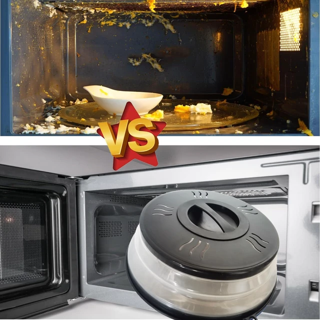 Alt view image 4 of 6 - Microwave Splatter Cover Vented for Food, Microwave Plate Cover Splatter Guard & Colander, Fruit Vegetables Drainer with Hook Hole, Dishwasher-Safe,BPA-Free Silicone & Plastic (Black)