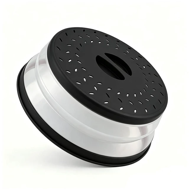 Main image of Small Collapsible Microwave Splatter Cover(black, 8 IN)