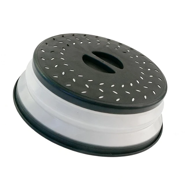 Main image of Collapsible Microwave Splatter Cover, 10.5 Inch, Dishwasher-safe, Microwave Plate Cover With Steam Vent(black)