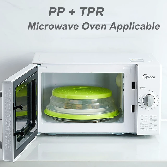 Alt view image 3 of 6 - Collapsible Silicone Microwave Food Cover Splatter Guard 10.5 Inch