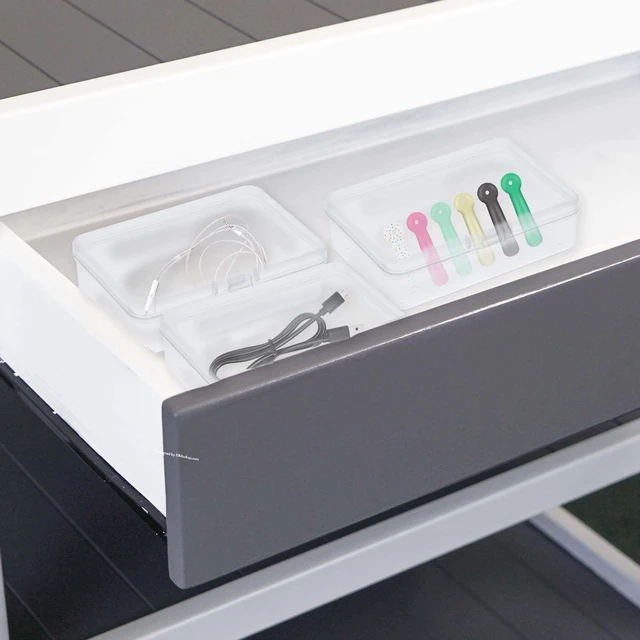Alt view image 5 of 6 - 5 Pcs Mini Plastic Storage Containers Box with Lid, Small Storage Containers Travel Case 4x3x1 Inches Clear Rectangle Box Organizer for Collecting Small Items, Beads, Jewelry, Cards, Crafts