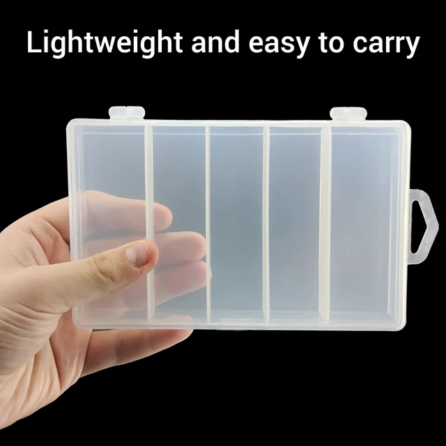 Alt view image 5 of 7 - 5 Grid Clear ABS Tackle Box Organizer, Beads, Jewelry & Crafts Tray, 6.9 in