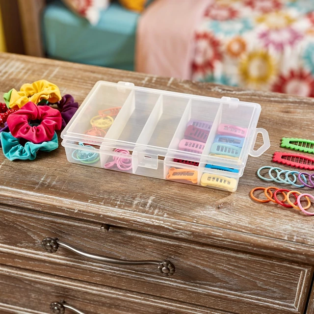 Alt view image 6 of 7 - 5 Grid Clear ABS Tackle Box Organizer, Beads, Jewelry & Crafts Tray, 6.9 in