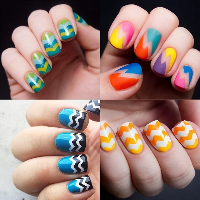 Alt view image 2 of 6 - winthrop 36 Sheets French Tip Nail Guide Stickers, French Manicure Strips