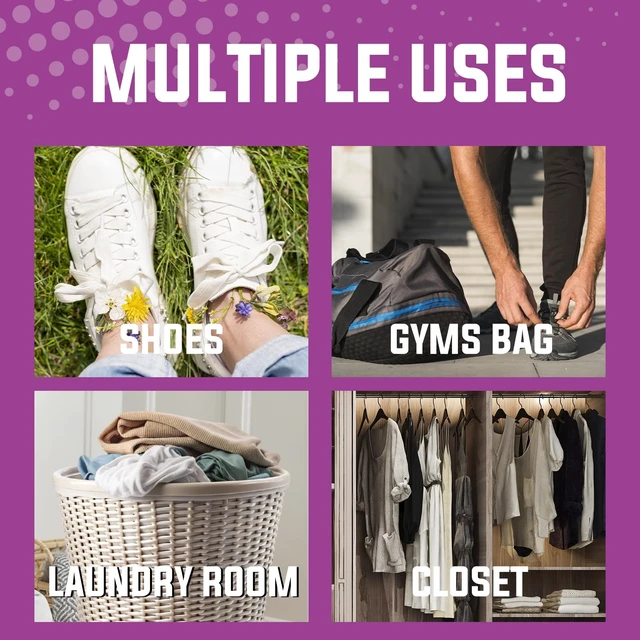 Alt view image 2 of 6 - 4 Pack Baking Soda Deodorizers, Lavender Scent Shoe Deodorizer Balls