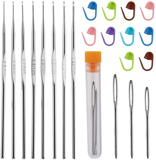 Main image of 22 Pcs Crochet Hooks Set, Ergonomic Lace Crochet Hook Knitting Needles