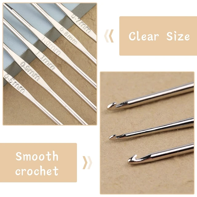 Alt view image 6 of 6 - 22 Pcs Crochet Hooks Set, Ergonomic Lace Crochet Hook Knitting Needles