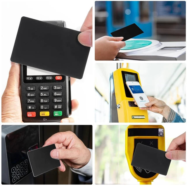 Alt view image 2 of 7 - 20pcs NFC Cards Rewritable NFC Tags NTAG 215 PVC Cards Blank Easy Convenient Programmable NFC Business Card Chip 504 Bytes Memory NFC Tag Compatible with All NFC Enabled Black