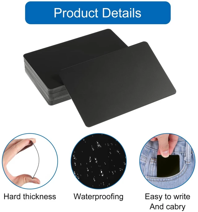 Alt view image 4 of 7 - 20pcs NFC Cards Rewritable NFC Tags NTAG 215 PVC Cards Blank Easy Convenient Programmable NFC Business Card Chip 504 Bytes Memory NFC Tag Compatible with All NFC Enabled Black