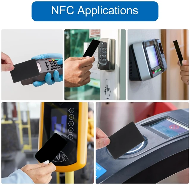 Alt view image 7 of 7 - 20pcs NFC Cards Rewritable NFC Tags NTAG 215 PVC Cards Blank Easy Convenient Programmable NFC Business Card Chip 504 Bytes Memory NFC Tag Compatible with All NFC Enabled Black