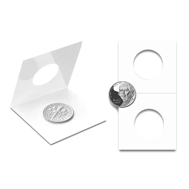 Alt view image 2 of 5 - 50 PCS Coin Flips 2x2 inch Cardboard Holders for Large Dollar
