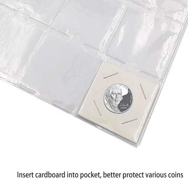 Alt view image 4 of 5 - 50 PCS Coin Flips 2x2 inch Cardboard Holders for Large Dollar