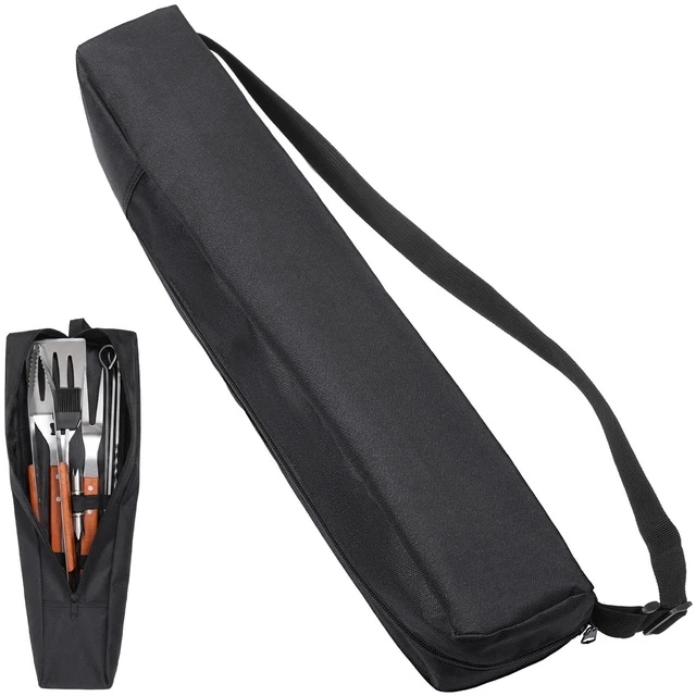Main image of Grill Utensil Storage Bag,22.44x3.9x3.94in Portable Long Tool Bags Foldable Grills Utensil Bag with Handle Black Multi-Purpose Grill Storage Bags for Outdoor Grilling Camping Picnic BBQ