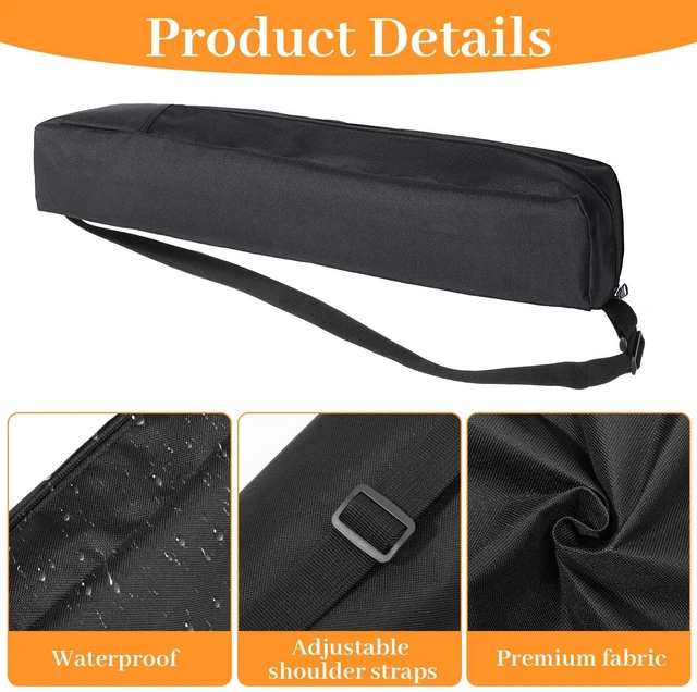 Alt view image 5 of 7 - Grill Utensil Storage Bag,22.44x3.9x3.94in Portable Long Tool Bags Foldable Grills Utensil Bag with Handle Black Multi-Purpose Grill Storage Bags for Outdoor Grilling Camping Picnic BBQ
