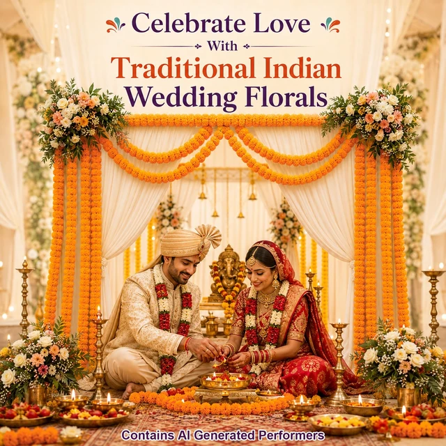 Alt view image 2 of 6 - RAINFLOW 5PCS Artificial Marigold Garland - Light Orange Garlands for Decor