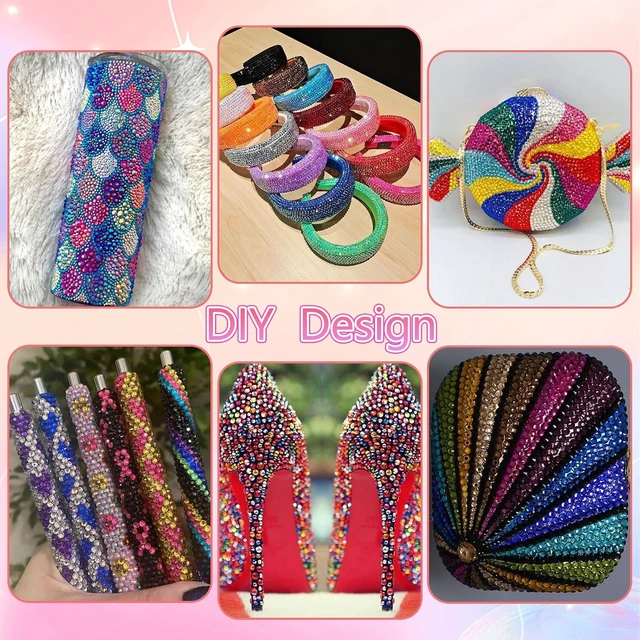 Alt view image 4 of 6 - Resin Rhinestones for Crafting Bedazzling,24 Color Rhinestones for Nails