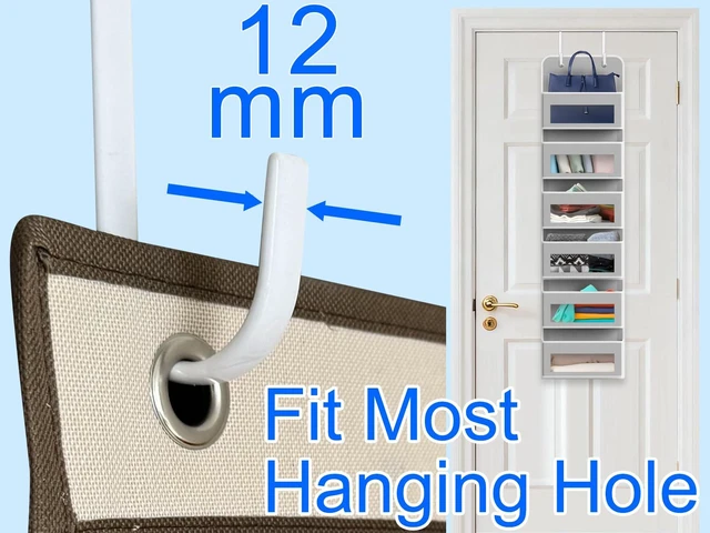 Alt view image 3 of 6 - Mars-Rock Single Over Door Steel Hooks 4 Pack Fit 1-3/8" Door 5.5" White