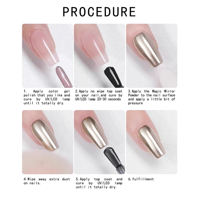 Alt view image 3 of 5 - Metallic Mirror Silver Chrome Nail Powder for Christmas DIY Nail Art