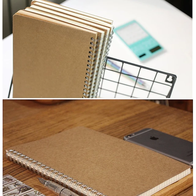 Alt view image 3 of 7 - DSTELIN Soft Cover Spiral Notebook Journal, Coofficer Blank Sketch Book Pad, Wirebound Memo Notepads Diary Notebook Planner with Unlined Paper, 100 Pages/ 50 Sheets, 7.5 "x 5.1" (Brown)