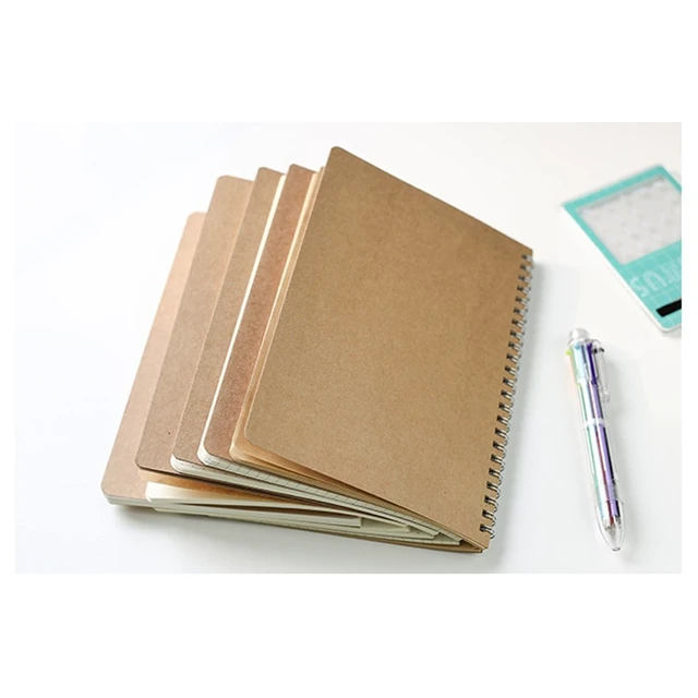 Alt view image 5 of 7 - DSTELIN Soft Cover Spiral Notebook Journal, Coofficer Blank Sketch Book Pad, Wirebound Memo Notepads Diary Notebook Planner with Unlined Paper, 100 Pages/ 50 Sheets, 7.5 "x 5.1" (Brown)