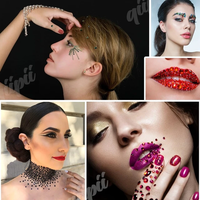 Alt view image 5 of 7 - qiipii 24 Color 2mm Small Crystal Resin Rhinestones for Bedazzling Crafting SS6 Tiny Flatback Stones Colorful Gems Diamonds Charms for Nails Eyes Face Makeup Tumblers Bottles DIY Crafts Clothes Shoes