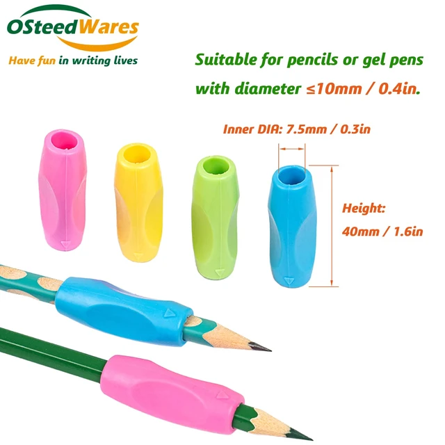 Alt view image 2 of 6 - Ergonomic Pencil Grips for Adult, Pen Grip for Adult Arthritis 8 Pcs