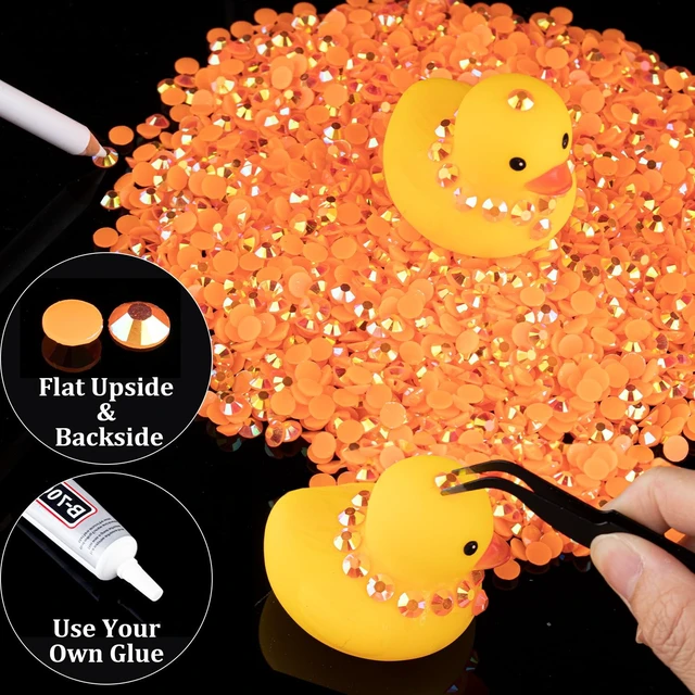 Alt view image 6 of 7 - 5000pcs 3mm Resin Rhinestones Bulk, Orange AB Flatback Round Jelly Rhinestones Bedazzling Non Hotfix Crystal Gems Large Quantity Wholesale for DIY Crafts Clothes Bottles Tumblers Face Makeup Manicure
