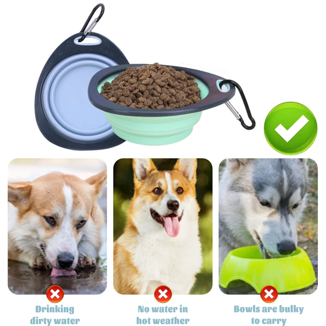 Alt view image 3 of 7 - Collapsible Dog Bowls,Portable Dog Water Bowl,Travel Dog Bowls