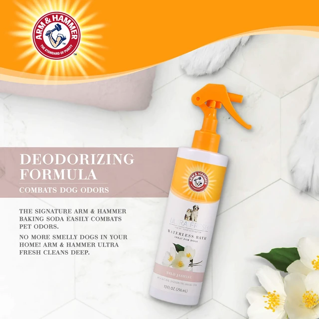 Alt view image 6 of 6 - Arm & Hammer Ultra Fresh Waterless Dog Bath Spray, White Jasmine, 10 Fl Oz