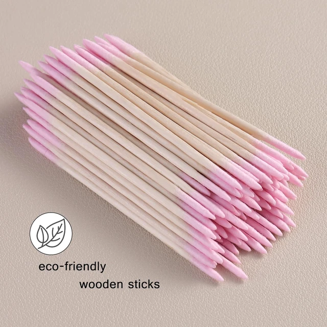 Alt view image 5 of 7 - 200pcs Pointed Tip Cotton Swabs with Wooden Sticks