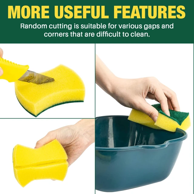 Alt view image 5 of 6 - MAQIHAN 18PCS Kitchen Sponges - Heavy Duty Scrub Sponge for Dishes Pots