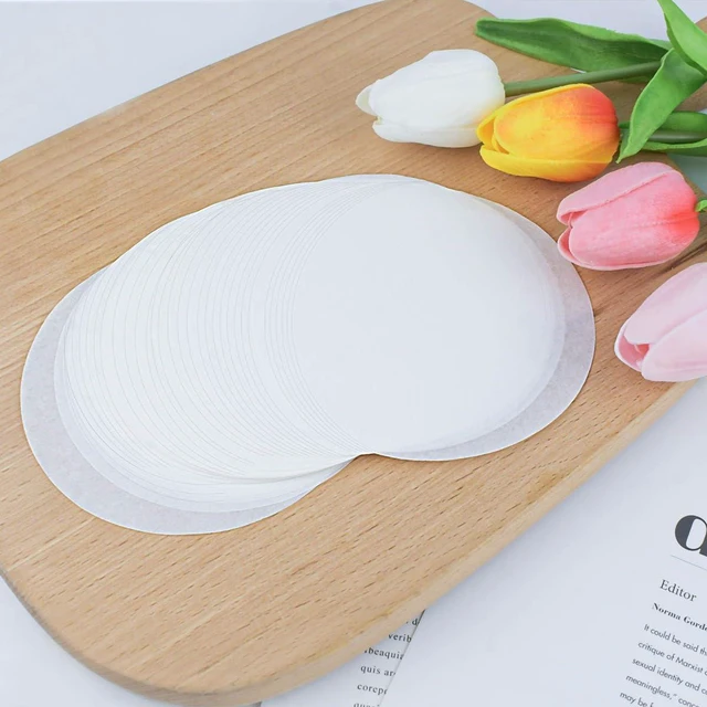 Alt view image 7 of 7 - 100 Pcs Burger Patty Paper Hamburger Parchment Papers 4 Inch Non-Stick Round Hamburger Patty Paper Sheets for Burger Press Baking Non Stick Paper Rounds Set for Patty Separating Food Freezing (White)