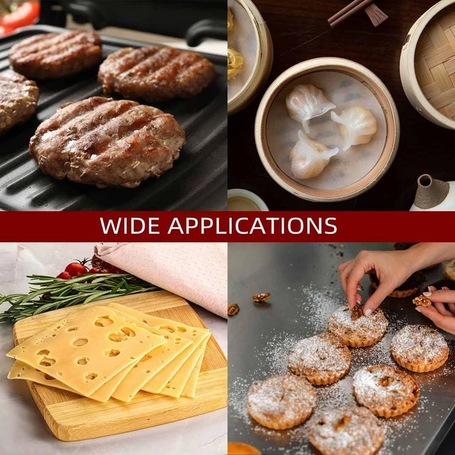 Alt view image 5 of 7 - 100 Pcs Burger Patty Paper Hamburger Parchment Papers 4 Inch Non-Stick Round Hamburger Patty Paper Sheets for Burger Press Baking Non Stick Paper Rounds Set for Patty Separating Food Freezing (White)